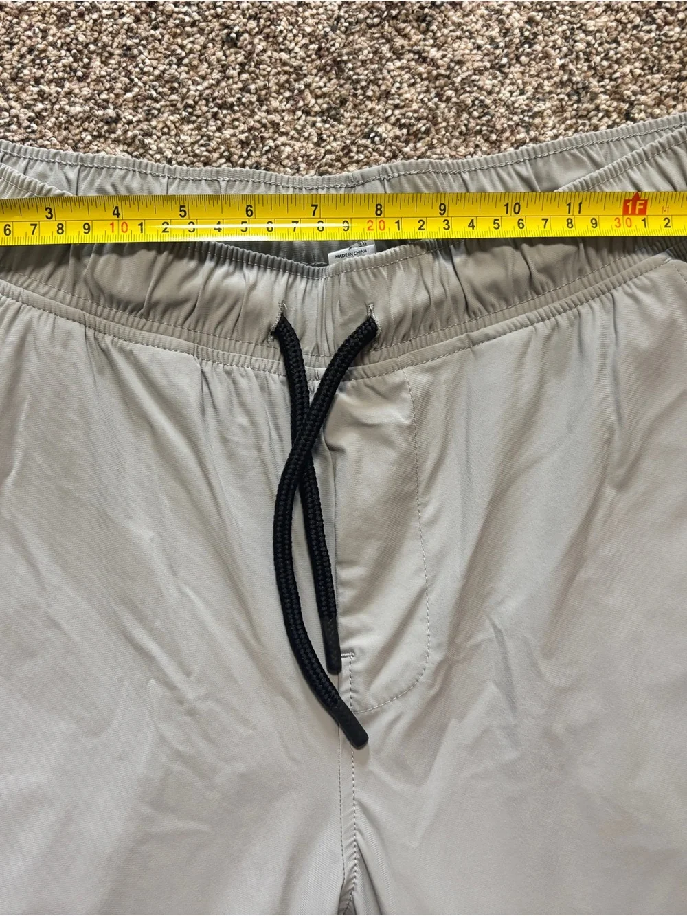 Men's Lightweight Gray Active Pants - Performance Joggers Small Elastic Stretch